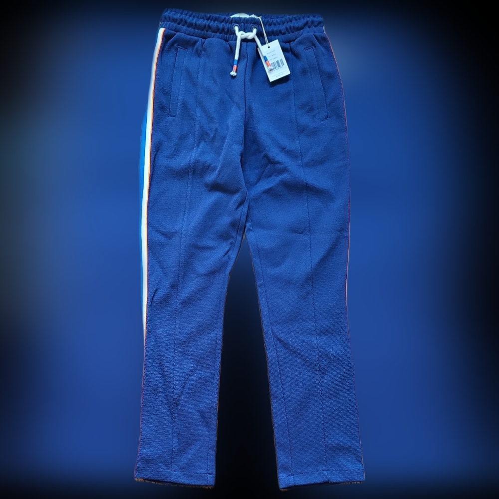 Mini Boden Boys Track Pants in College Blue with Side Stripes Size 11Y
